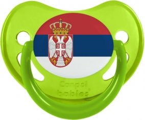 Drapeau Serbie Sucette Physiologique Vert phosphorescente