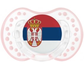 Drapeau Serbie Sucette LOVI Dynamic Retro-blanc-rose-tendre classique