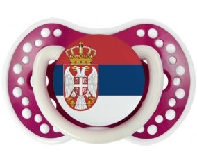 Drapeau Serbie Sucette LOVI Dynamic Fuchsia phosphorescente