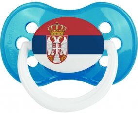 Drapeau Serbie Sucette Anatomique Cyan classique