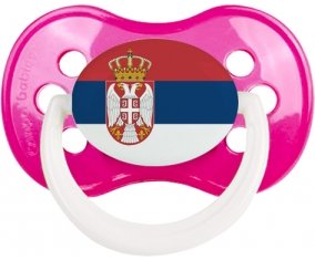 Drapeau Serbie Sucette Anatomique Rose foncé classique
