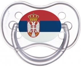 Drapeau Serbie Sucette Anatomique Transparente classique