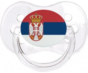 Drapeau Serbie Tétine Cerise Transparent classique