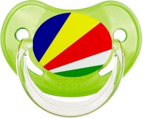 Drapeau les Seychelles Tétine Physiologique Vert classique