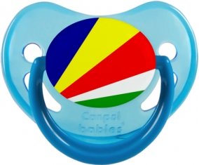 Drapeau les Seychelles Tétine Physiologique Bleue phosphorescente