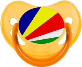 Drapeau les Seychelles Tétine Physiologique Jaune phosphorescente