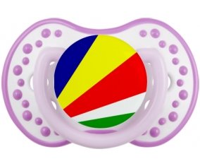 Drapeau les Seychelles Sucete LOVI Dynamic Blanc-mauve classique