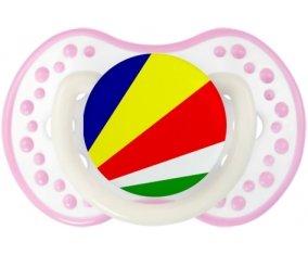 Drapeau les Seychelles Sucete LOVI Dynamic Blanc-rose phosphorescente