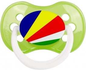 Drapeau les Seychelles Sucete Anatomique Vert classique