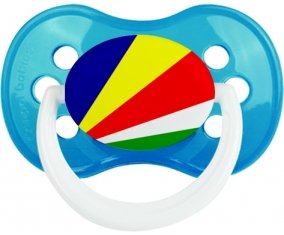 Drapeau les Seychelles Sucete Anatomique Cyan classique