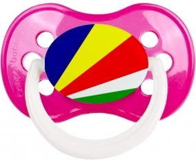 Drapeau les Seychelles Sucete Anatomique Rose foncé classique