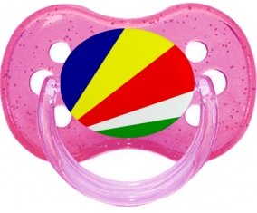 Drapeau les Seychelles Sucete Cerise Rose à paillette