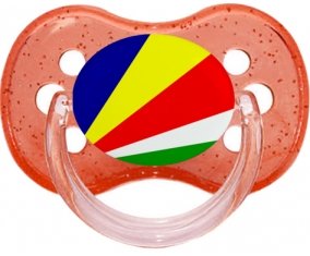 Drapeau les Seychelles Sucete Cerise Rouge à paillette