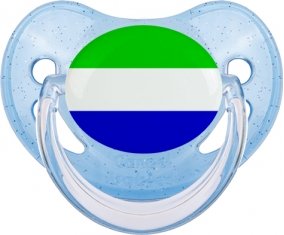 Drapeau Sierra Leone Sucete Physiologique Bleue à paillette