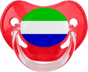 Drapeau Sierra Leone Sucete Physiologique Rouge à paillette