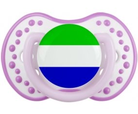 Drapeau Sierra Leone Tétine LOVI Dynamic Blanc-mauve classique