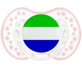 Drapeau Sierra Leone Tétine LOVI Dynamic Retro-blanc-rose-tendre classique