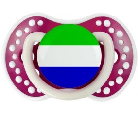 Drapeau Sierra Leone Tétine LOVI Dynamic Fuchsia phosphorescente