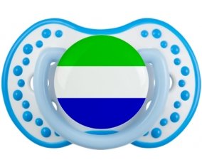 Drapeau Sierra Leone Tétine LOVI Dynamic Blanc-bleu phosphorescente