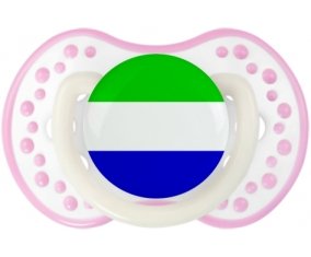 Drapeau Sierra Leone Tétine LOVI Dynamic Blanc-rose phosphorescente