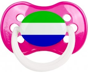 Drapeau Sierra Leone Sucette Anatomique Rose foncé classique