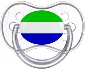 Drapeau Sierra Leone Sucette Anatomique Transparente classique