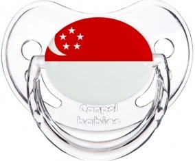 Drapeau Singapour Sucette Physiologique Transparent classique