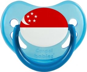Drapeau Singapour Sucette Physiologique Bleue phosphorescente