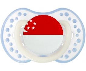 Drapeau Singapour Sucette LOVI Dynamic Blanc-cyan classique