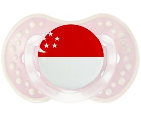 Drapeau Singapour Sucette LOVI Dynamic Retro-rose-tendre classique