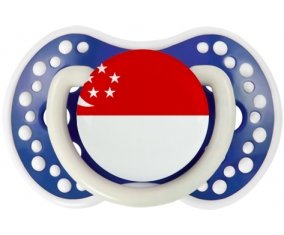 Drapeau Singapour Sucette LOVI Dynamic Bleu-marine phosphorescente