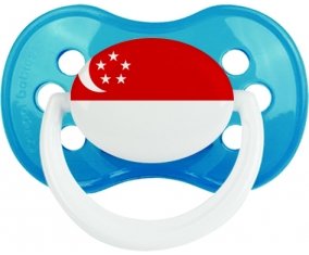 Drapeau Singapour Tétine Anatomique Cyan classique