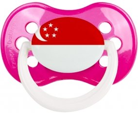 Drapeau Singapour Tétine Anatomique Rose foncé classique