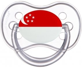 Drapeau Singapour Tétine Anatomique Transparente classique