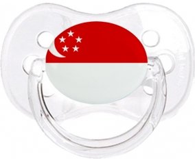 Drapeau Singapour Sucette Cerise Transparent classique