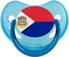 Drapeau Sint Maarten Sucette Physiologique Bleue phosphorescente