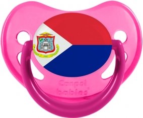 Drapeau Sint Maarten Sucette Physiologique Rose phosphorescente