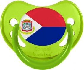 Drapeau Sint Maarten Sucette Physiologique Vert phosphorescente