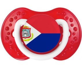 Drapeau Sint Maarten Sucette LOVI Dynamic Blanc-rouge classique