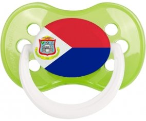 Drapeau Sint Maarten Sucette Anatomique Vert classique