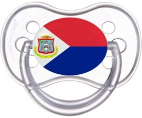 Drapeau Sint Maarten Sucette Anatomique Transparente classique