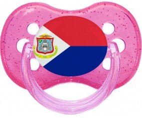 Drapeau Sint Maarten Tétine Cerise Rose à paillette