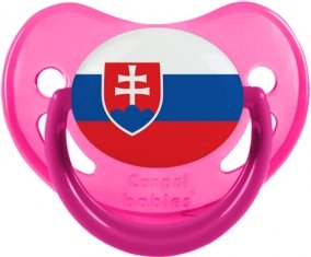 Drapeau Slovaquie Tétine Physiologique Rose phosphorescente