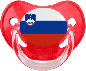Drapeau Slovénie Sucete Physiologique Rouge à paillette