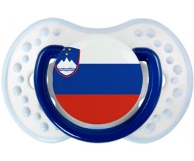 Drapeau Slovénie Tétine LOVI Dynamic Marine-blanc-bleu classique