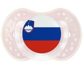 Drapeau Slovénie Tétine LOVI Dynamic Retro-rose-tendre classique
