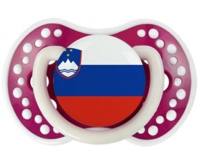 Drapeau Slovénie Tétine LOVI Dynamic Fuchsia phosphorescente