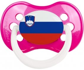Drapeau Slovénie Sucette Anatomique Rose foncé classique