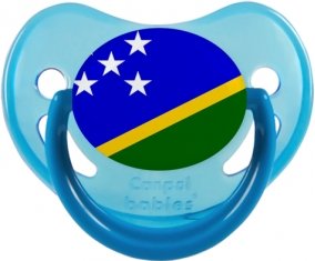 Drapeau îles Salomon Sucette Physiologique Bleue phosphorescente