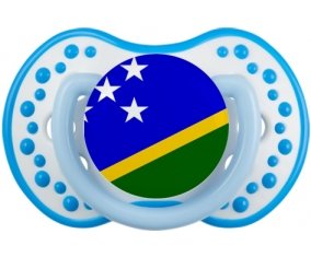 Drapeau îles Salomon Sucette LOVI Dynamic Blanc-bleu phosphorescente